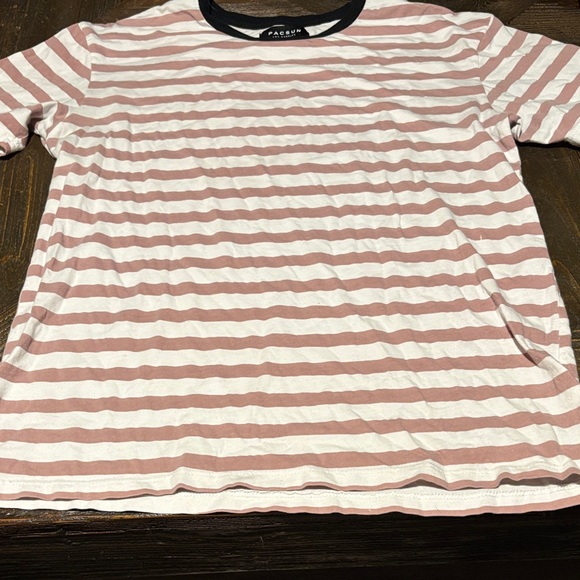 PacSun Pink and White Striped Tee - Picture 4 of 6